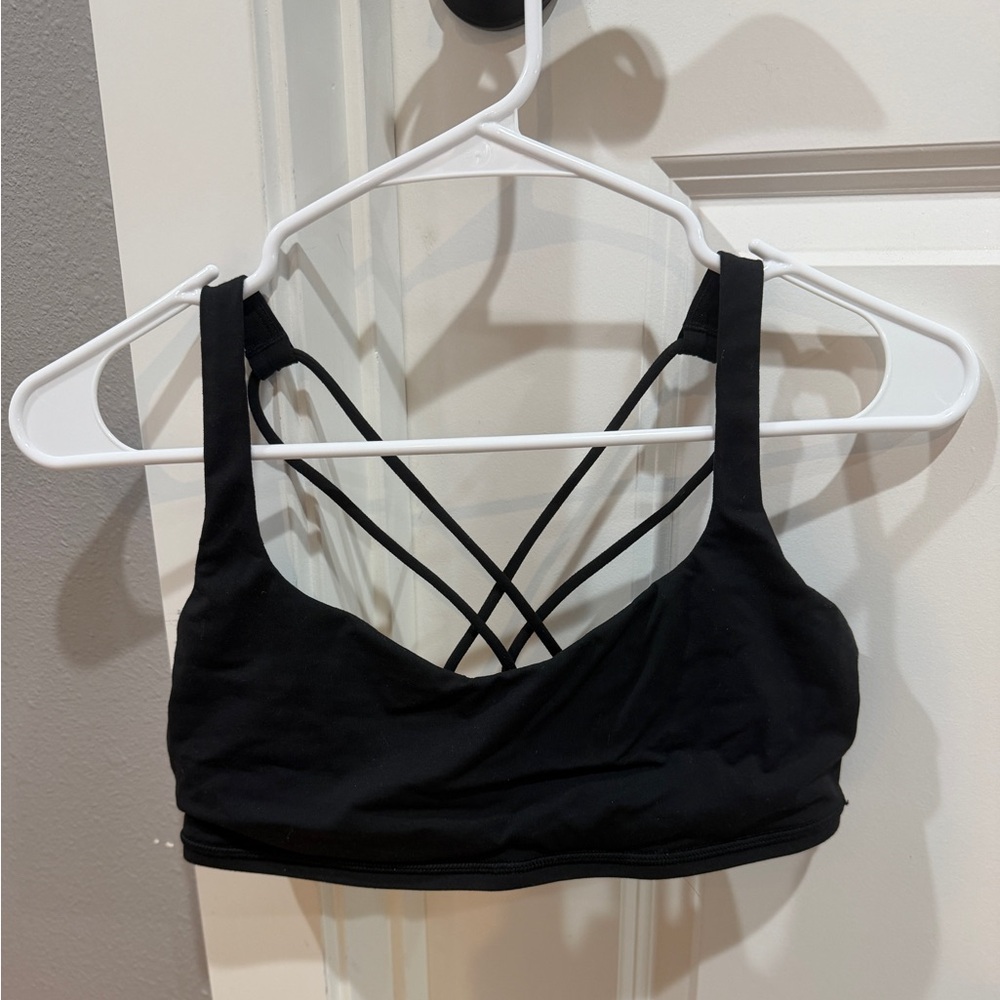 Lululemon Free To Be sports bra, black, size 8
